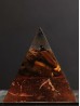 Пирамида оргонит с тигрово око, Морион и медни частици за Пари и здраве размер M