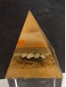 Пирамида Оргонит за Късмет и Пари с цитрин Карнеол и златен прах Magic of Jupiter размер L
