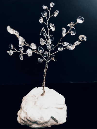 Фън шуй сувенир за Щастие в дома и офиса дръвче с Планински кристал