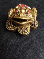 Фън Шуй трикрака жаба - символ за пари размер L