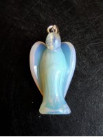Медальон за ангелска защита за бременни жени и деца от естествен Лунен камък